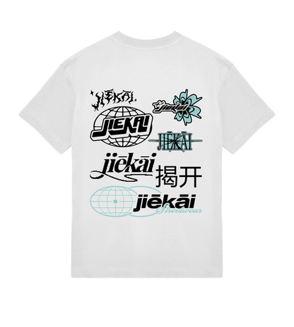 T-shirt met meerdere logo's